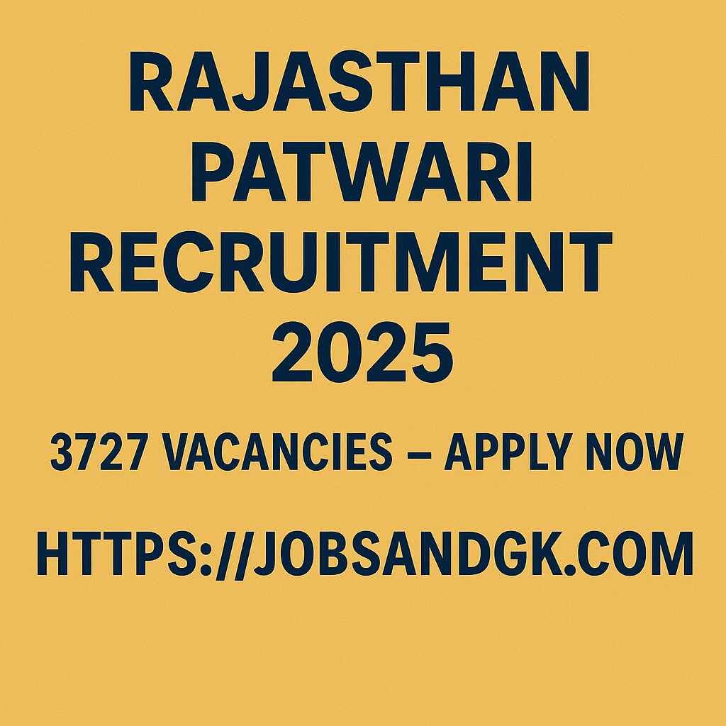 Rajasthan Patwari Recruitment 2025: Apply for 2020 Vacancies