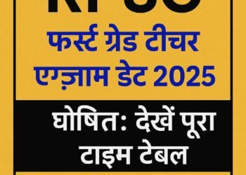 RPSC 1st Grade Teacher Exam 2025